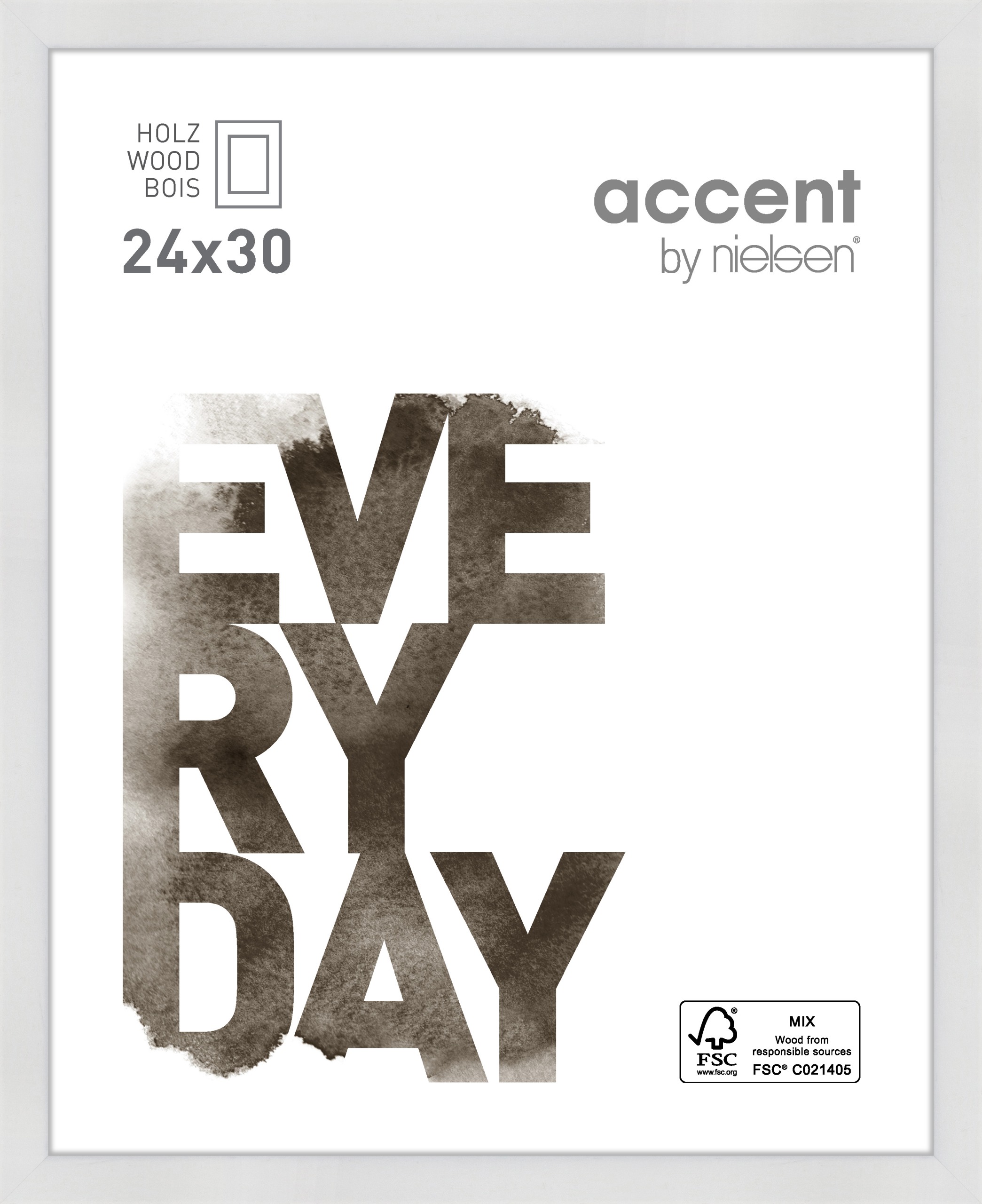 Accent by Nielsen Holz Bilderrahmen Zoom ca. 24x30cm in Farbe White