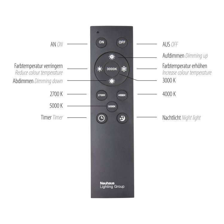 Paul Neuhaus LED-Deckenleuchte PURE LINES SQUARE 1-flammig in Farbe anthrazit