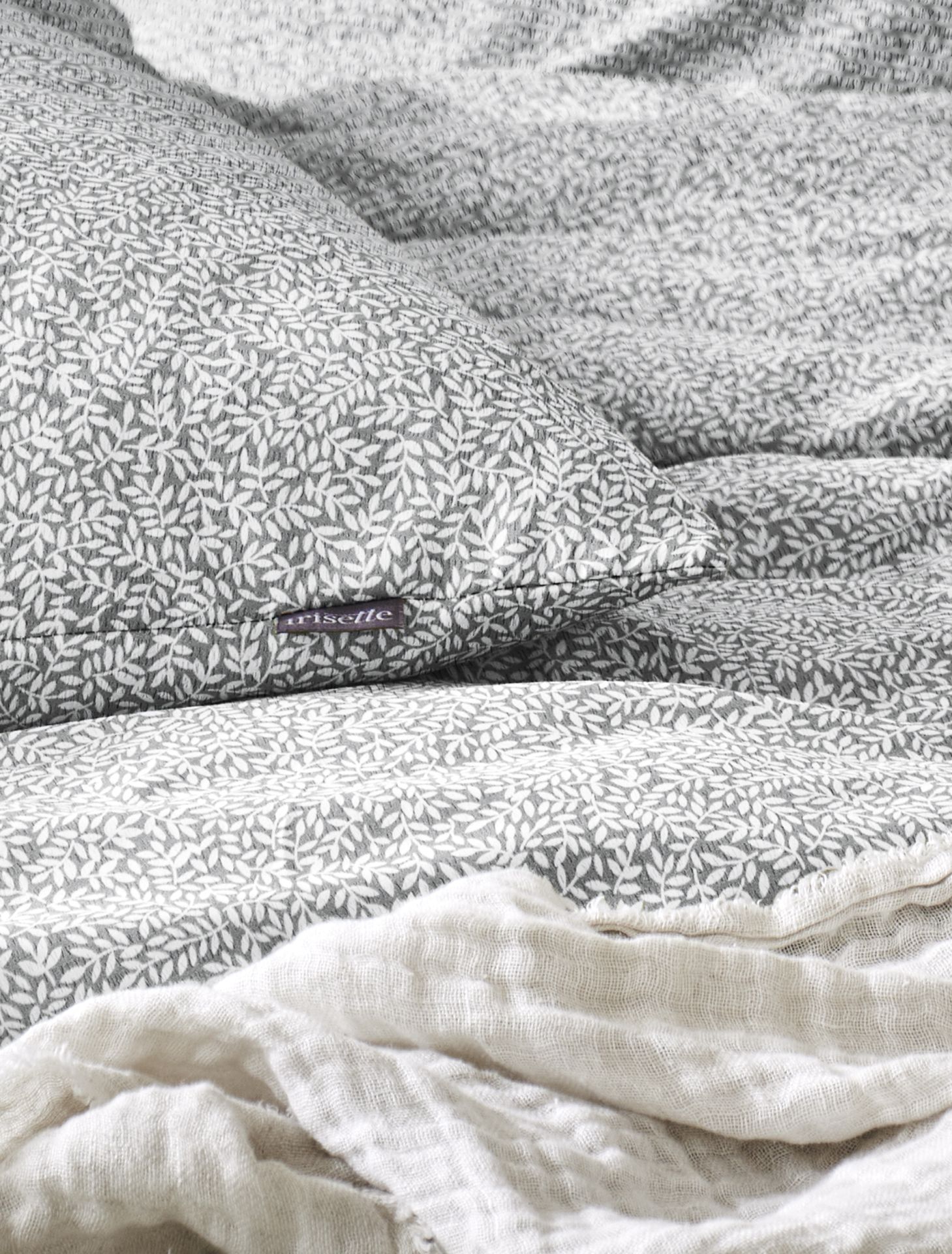 irisette Seersucker Bettwäsche  155x200 in ca. 155 x 220 cm silber, Dekoration für Zuhause, Decke, Leinen, Bett, Mobiliar