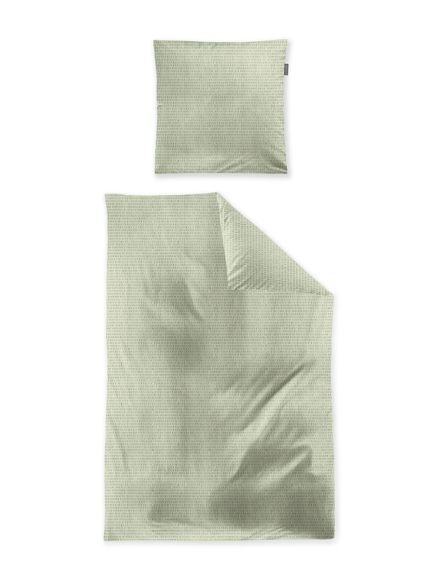 irisette Seersucker Bettwäsche  155x200 in ca. 155 x 220 cm, Dekoration für Zuhause, Leinen, Kissen, Serviette