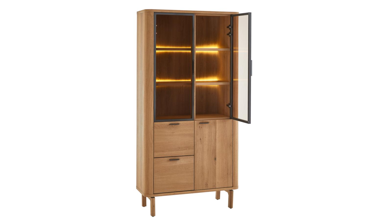 Habufa Vitrine ZADE ca. B100 H200 T42 cm in dune color