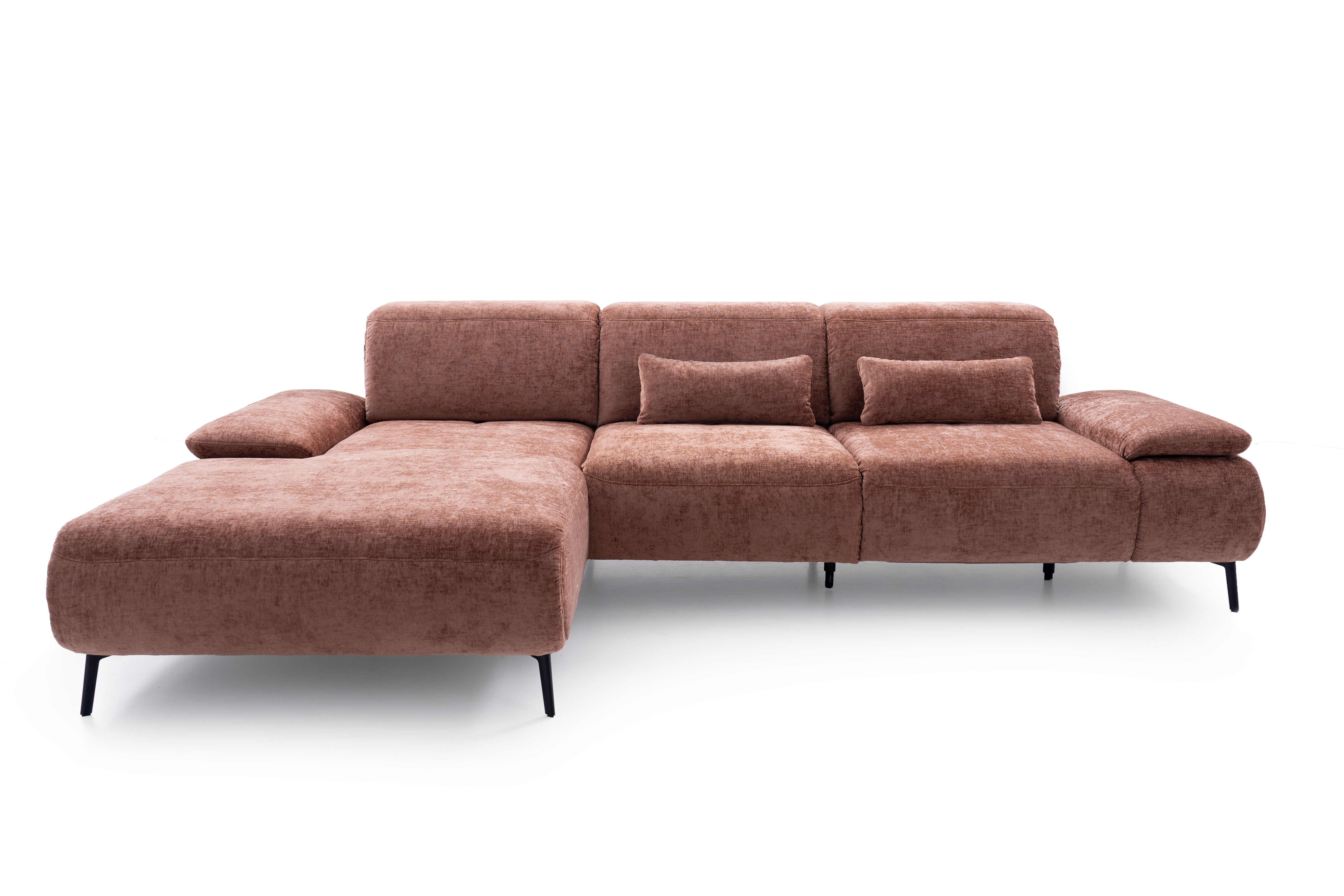 Poco Polstereckgruppe FRANKLIN ca. B310 H84 T202 cm in Stoff Nile kupfer