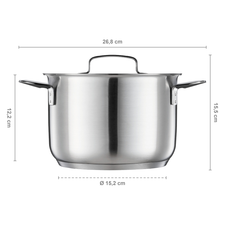 Fiskars Kasserolle mit Deckel ALL STEEL 3Ltr.