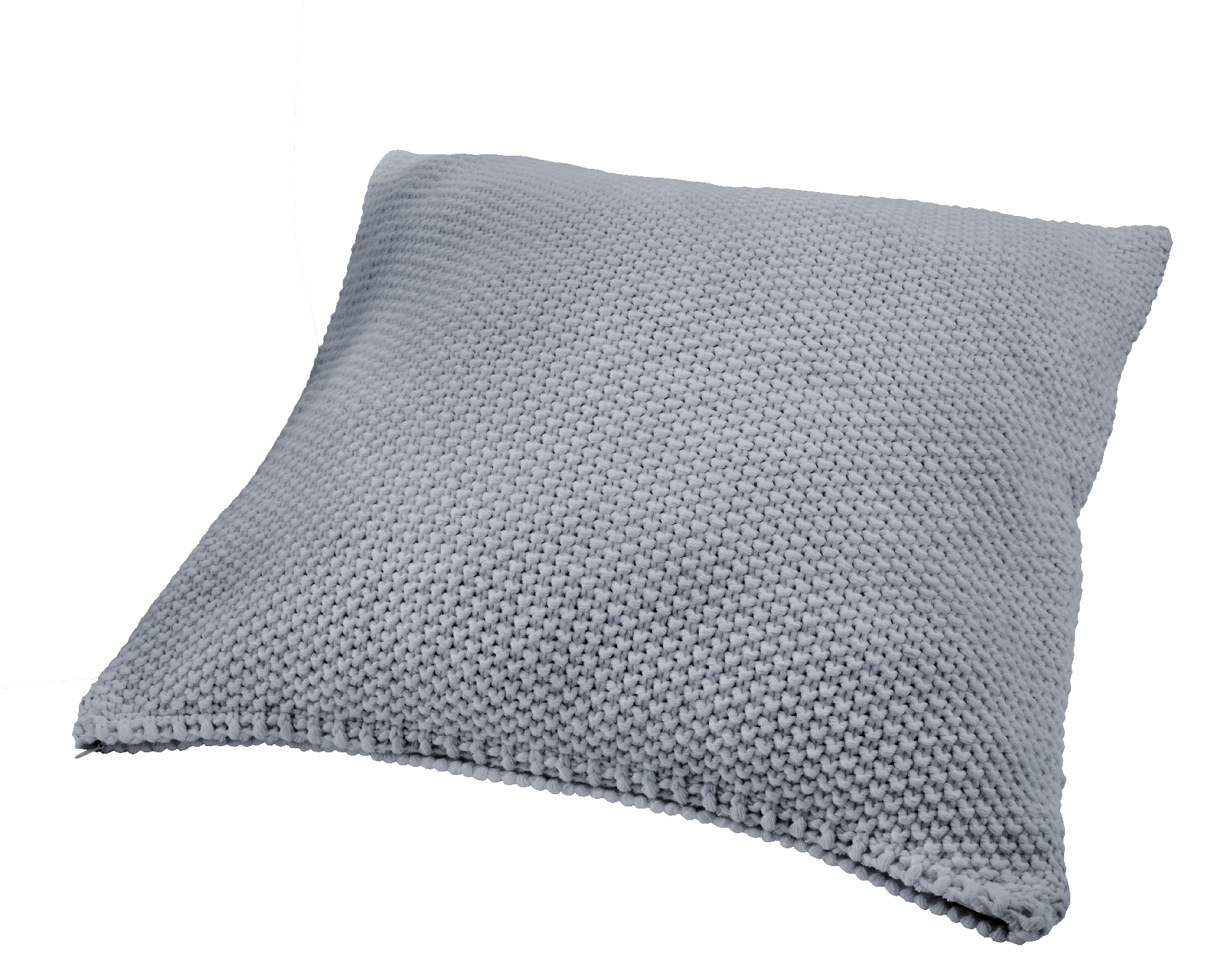 Hahn Haustextilien Strickkissenhülle 50x50cm  in Farbe mittelgrau