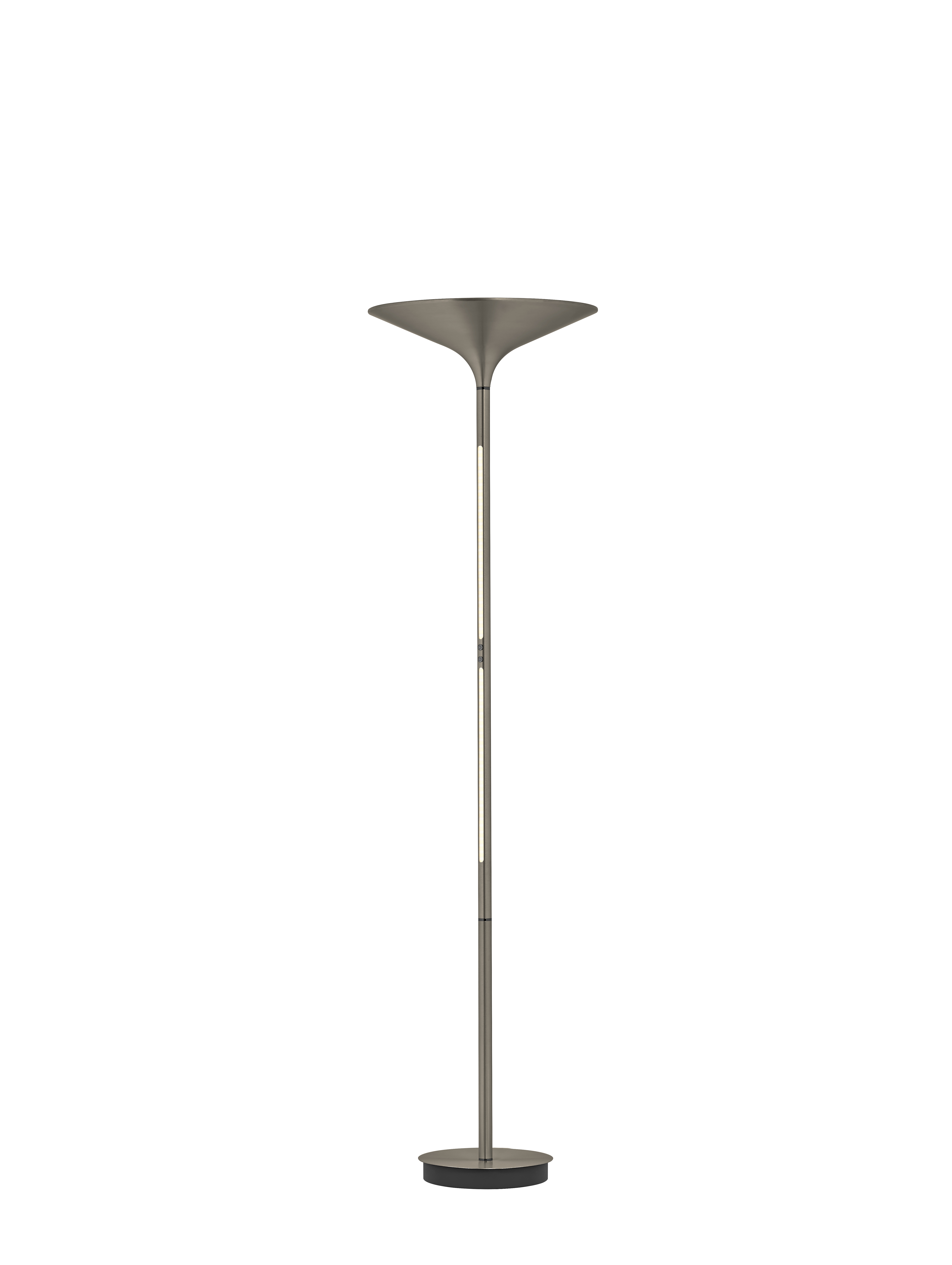 B-Leuchten LED-Stehleuchte  Durchmesser ca. 48cm, Höhe ca. 180cm in Bronze eloxiert, Lampe