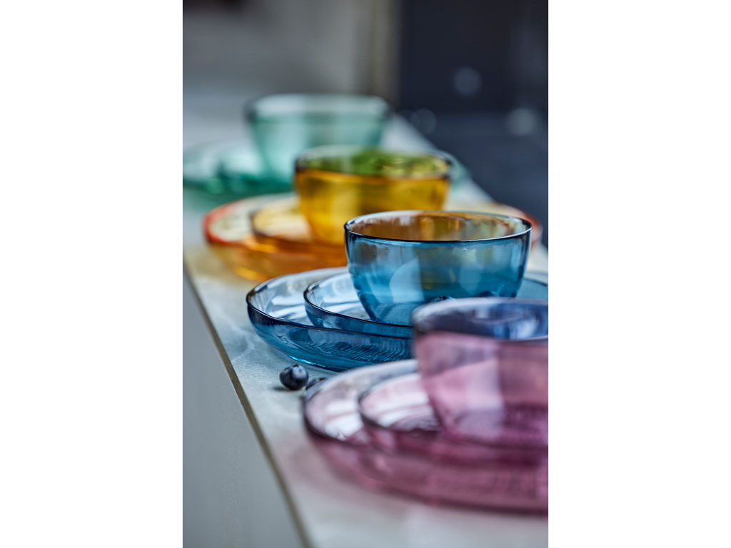 BITZ Glasteller 25 cm in Farbe blau