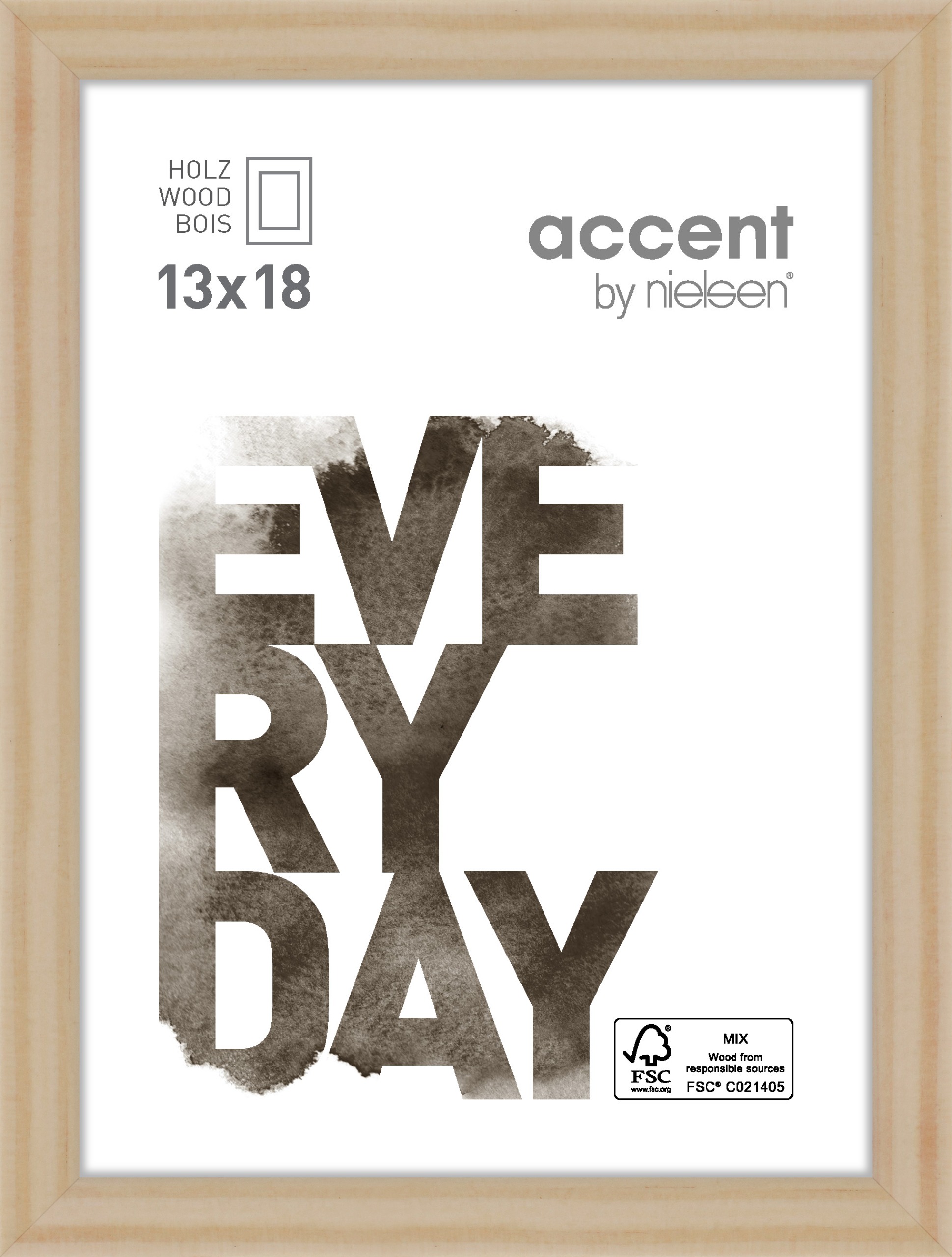 Accent by Nielsen Holz Bilderrahmen Zoom ca. 13x18cm in Farbe Natural