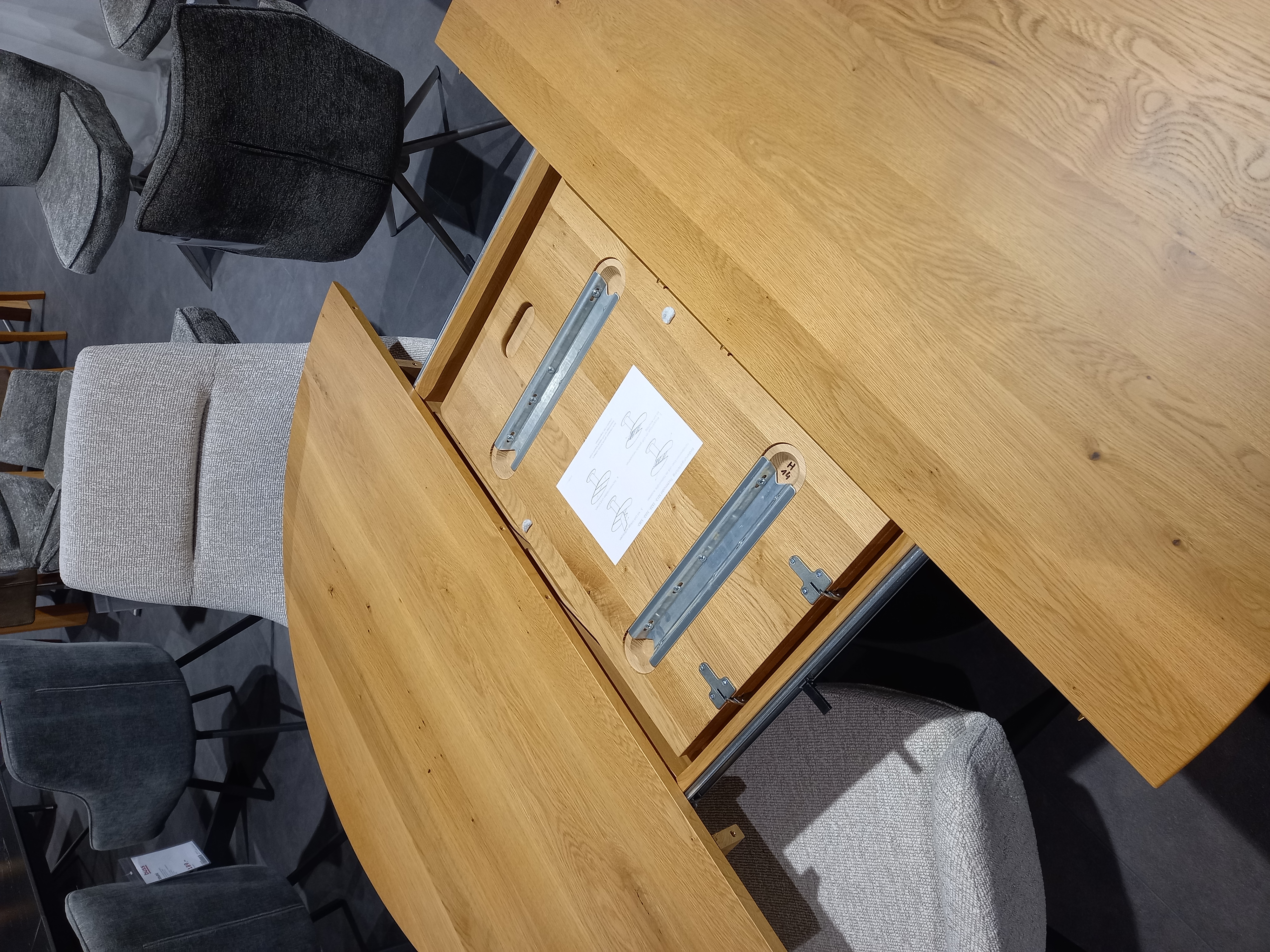 Niehoff Esstisch RONDA in Wildeiche massiv, Holz, Sperrholz, Mobiliar, Tabelle, Schublade