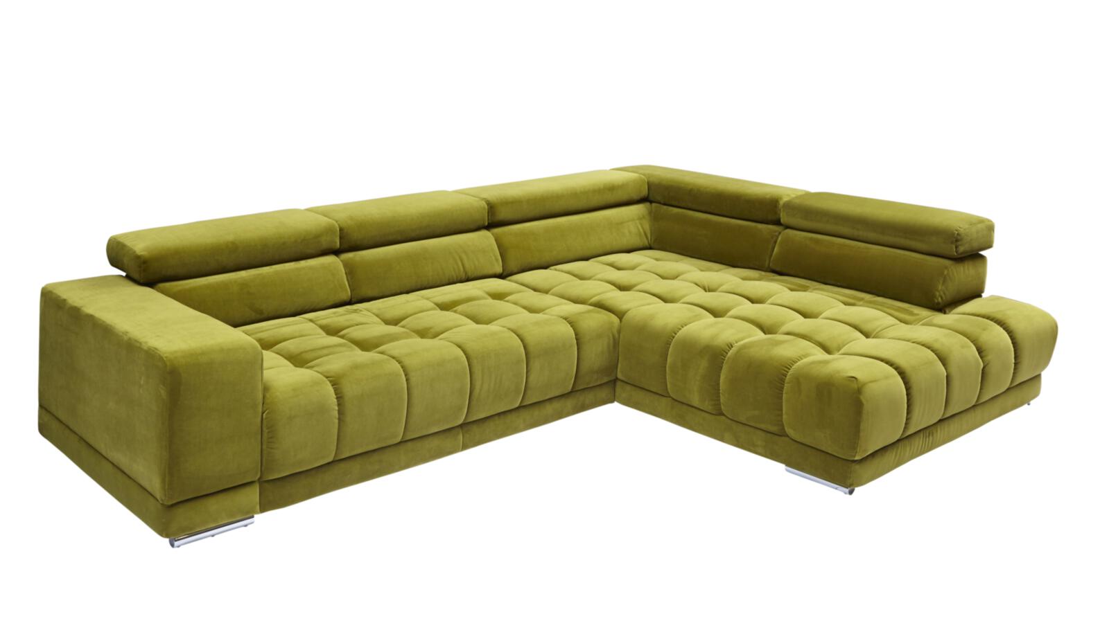 Polstereckgruppe VS-XP-MP1038 ca. 323x222cm in Stoff Salsa moos, Couch, Mobiliar