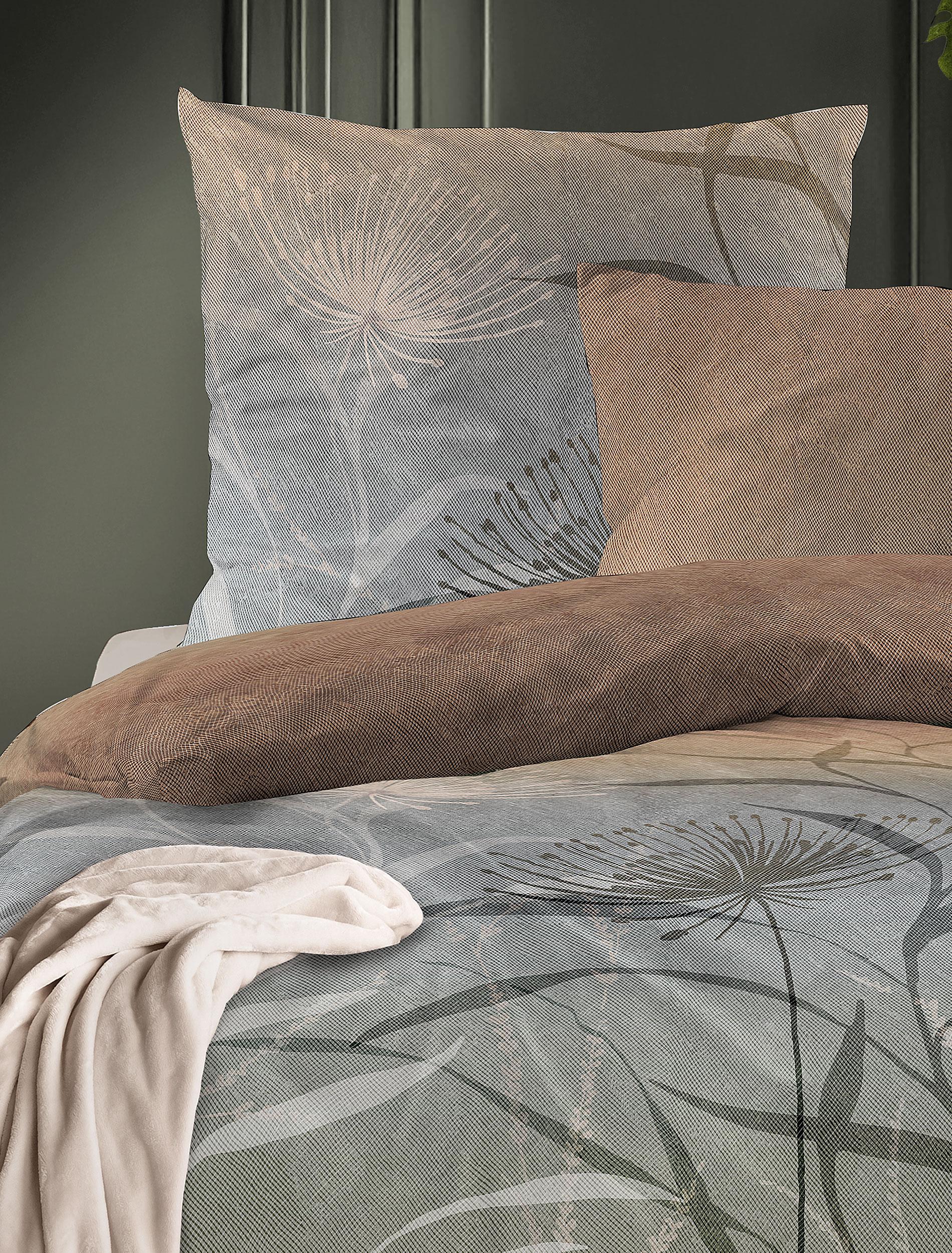 Irisette Mako-Satin Bettwäsche WAVE ca. 155x220cm in Farbe multi, Kissen, Dekoration für Zuhause, Mobiliar, Bett