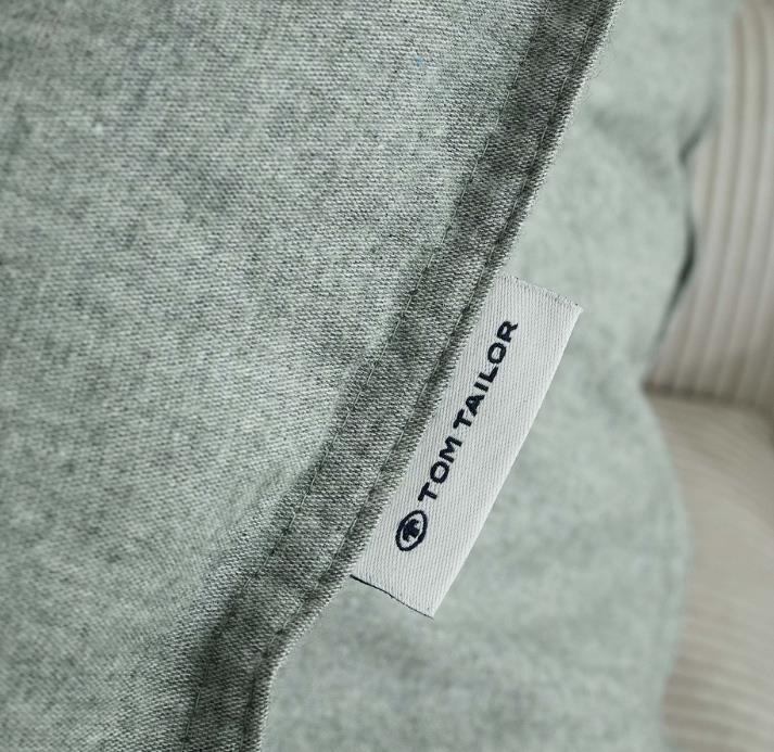 Tom Tailor Bettwäsche Melange Tom Tailor  ca. 155x220cm in ca.80x80/155x220cm soft grey, Dekoration für Zuhause, Leinen, Kleidung, Hosen