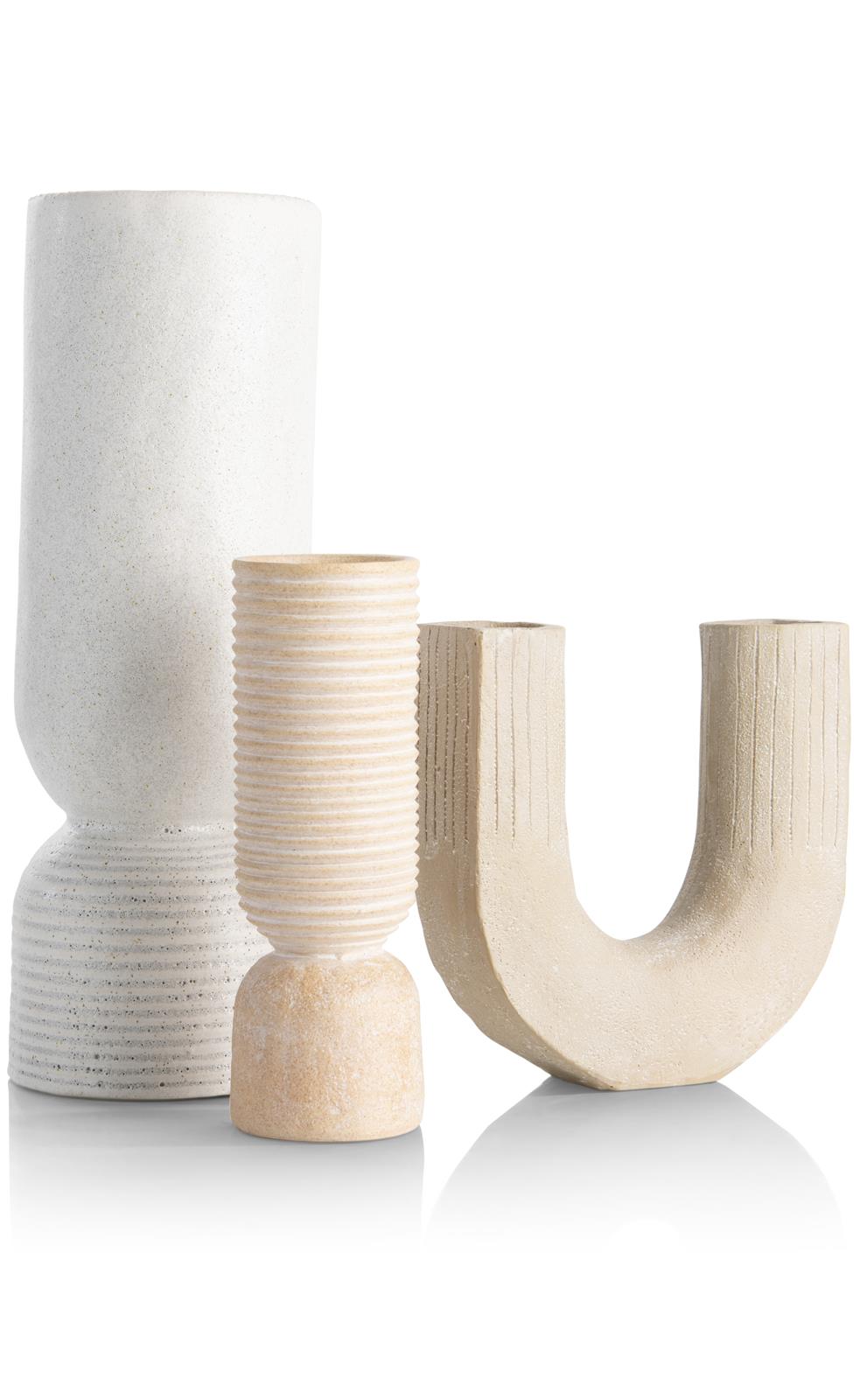 Coco Maison Vase Suze 50137-BEI H16cm
