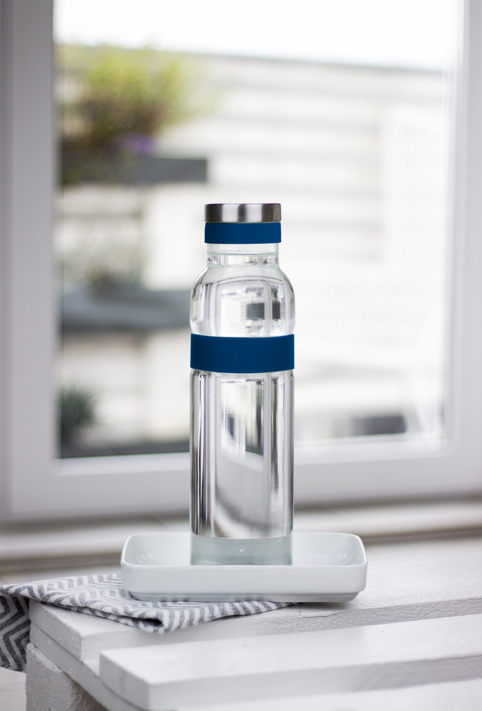 boddels Glaskaraffe Sund 1100ml in Nachtblau