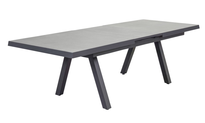 L.C. Wholesaler Ausziehtisch VIVERA ca. H77 T100 cm in Platte Keramik Betonoptik