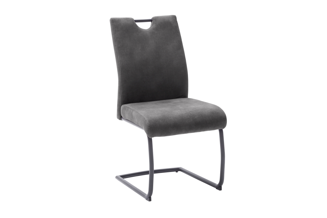 Schwingstuhl ACROMA in Grau MCA Furniture Schwingstuhl Acroma ca. 49x98x63cm in Stoff Antiklook dunkelgrau