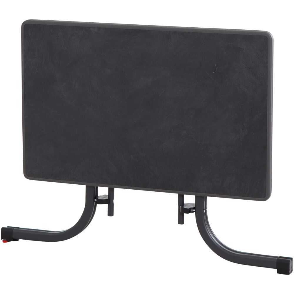 Klapptisch PACO ca. 110x70cm in Farbe anthrazit/schiefer antik, Weißes Brett, Tafel