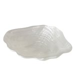 Boltze Schale Venus H:4cm  in Glas lackiert weiß