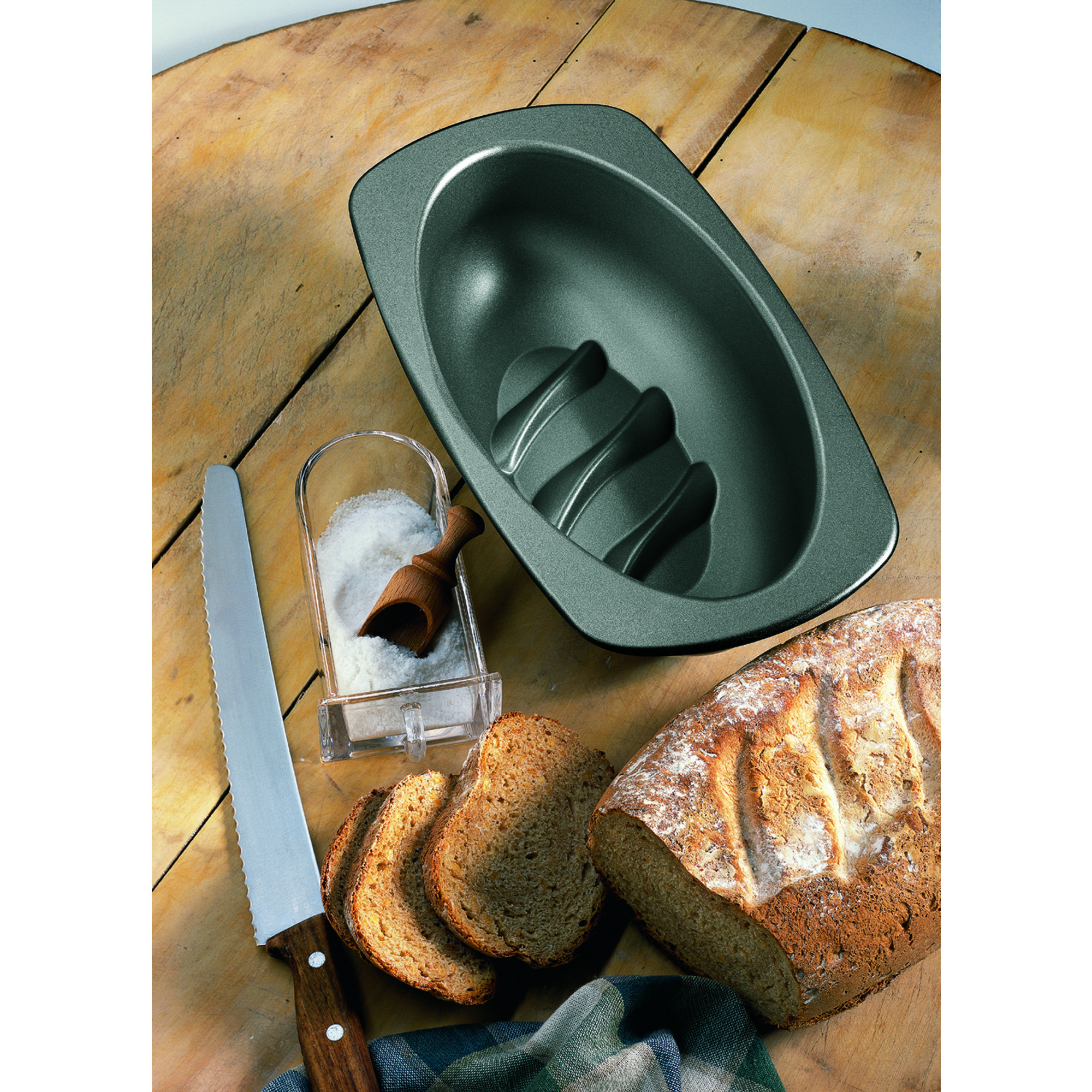Kaiser Brotform oval 32 cm Brot Back Form in schwarz