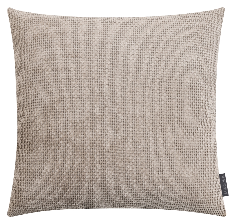 Magma Heimtex Kissenhülle ARLO ca. 50x50cm in Farbe taupe, Kissen, Dekoration für Zuhause, Kopfkissen, Leinen