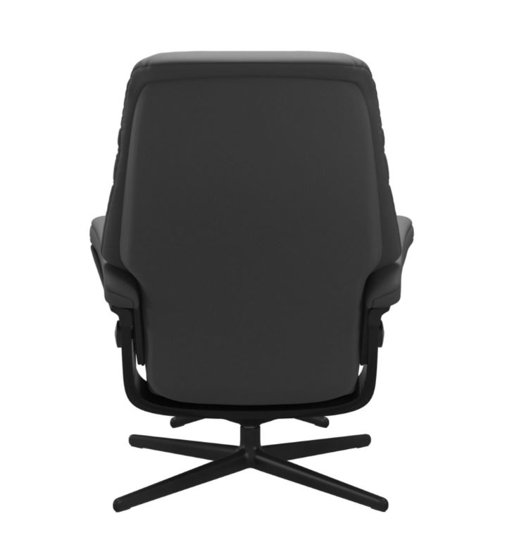 Stressless Sessel mit Hocker Sunrise Cross (M) in Leder Batick grey