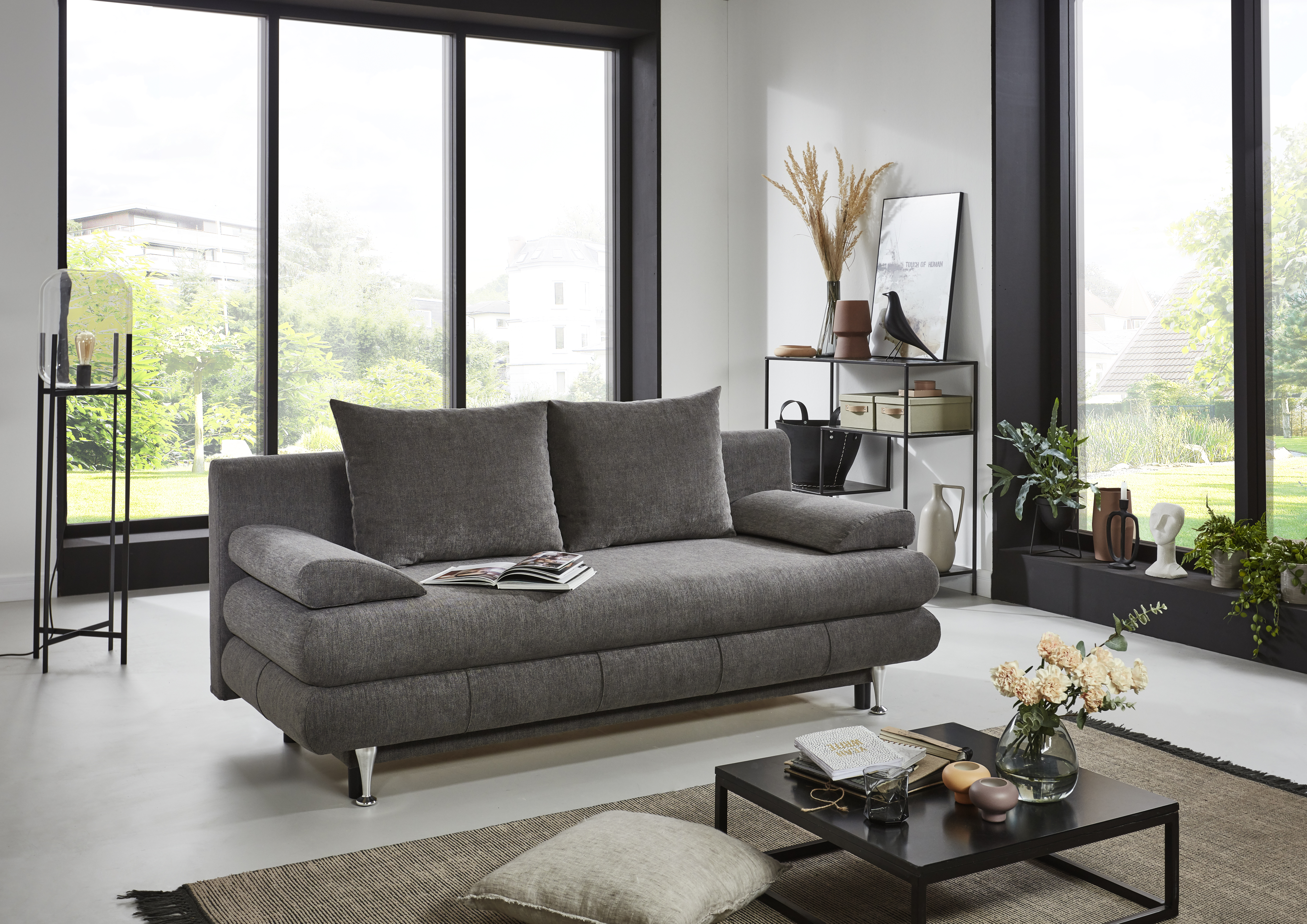 Sun Garden Schlafsofa BENFELD ca. 140x188cm in Stoff taupe