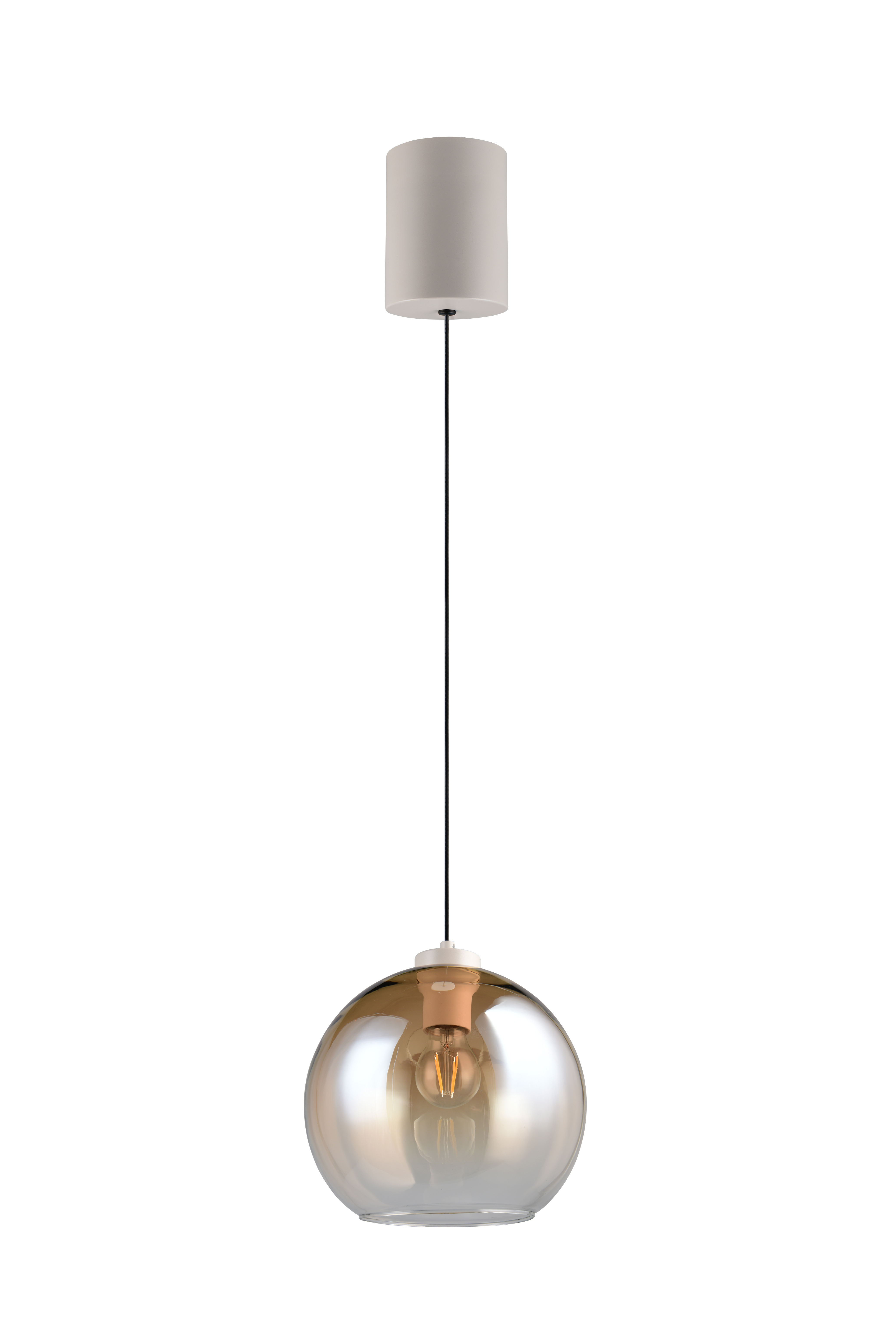 Reality Leuchten Pendelleuchte LIORA in amberfbg., Glas amberfbg., Lampe