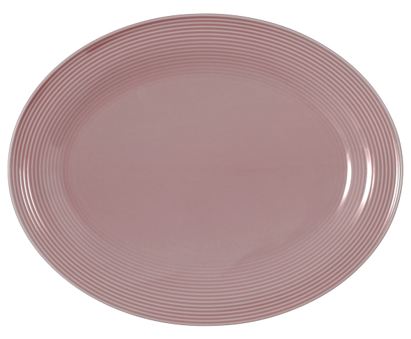 Seltmann Weiden Servierplatte oval 35x28cm Beat 3 Altrosa