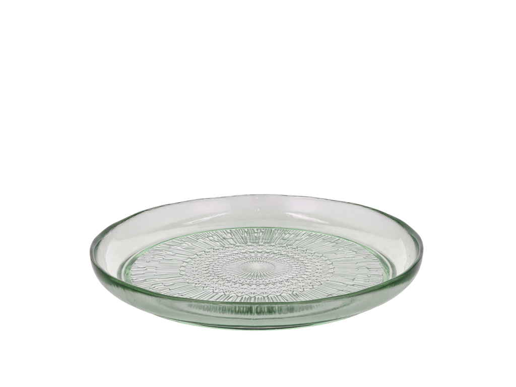 BITZ Glasteller 25 cm in Farbe grün