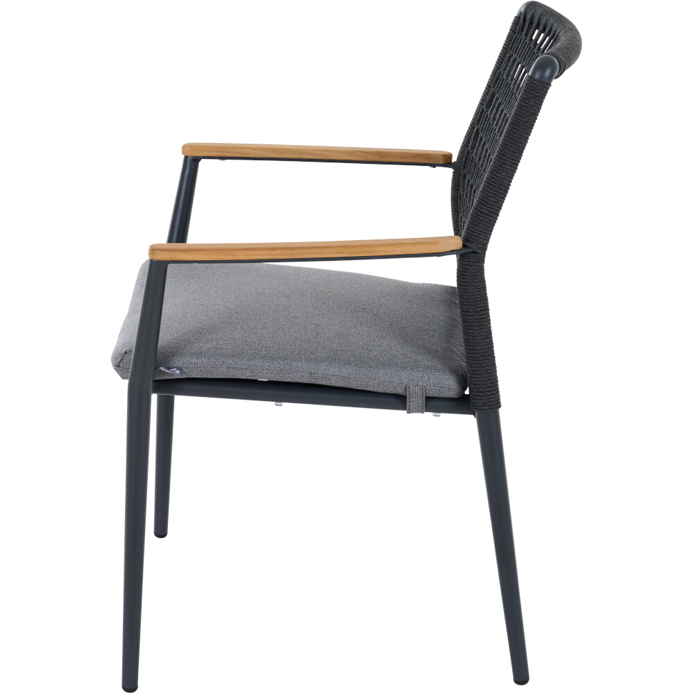 Stapelsessel CORTINA ca.B57 H84 T59 cm in Aluminium matt anthrazit, Moebel, Stuhl, Sessel