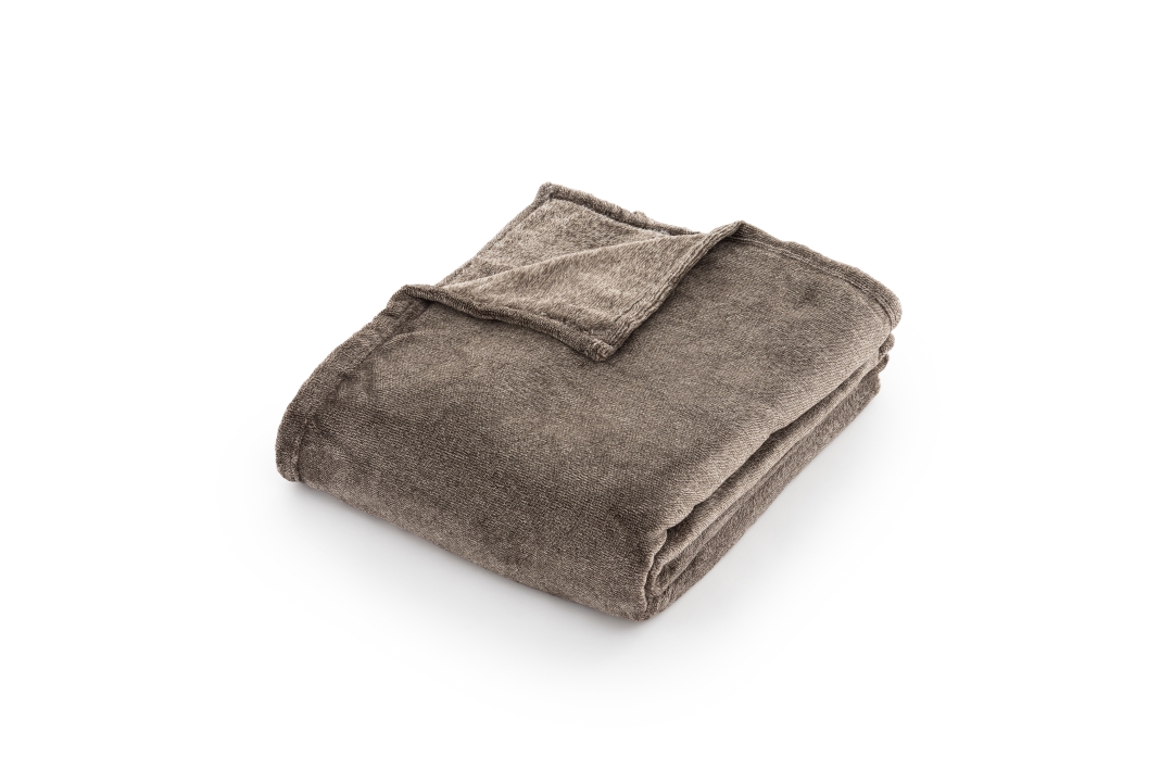 bugatti Kuscheldecke MELANGE 160x220cm in Farbe braun