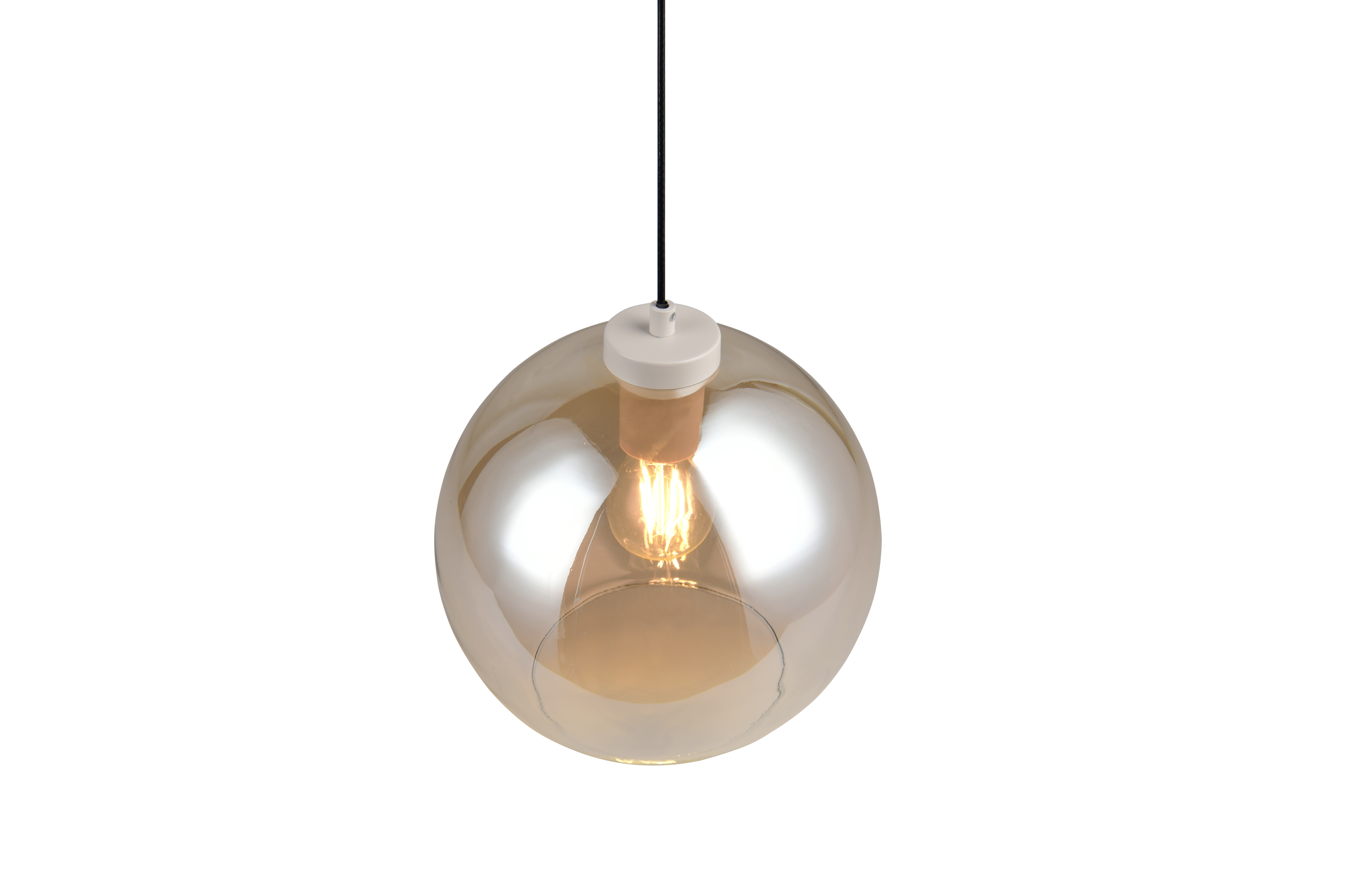 Reality Leuchten Pendelleuchte LIORA in amberfbg., Glas amberfbg., Licht, Lampe