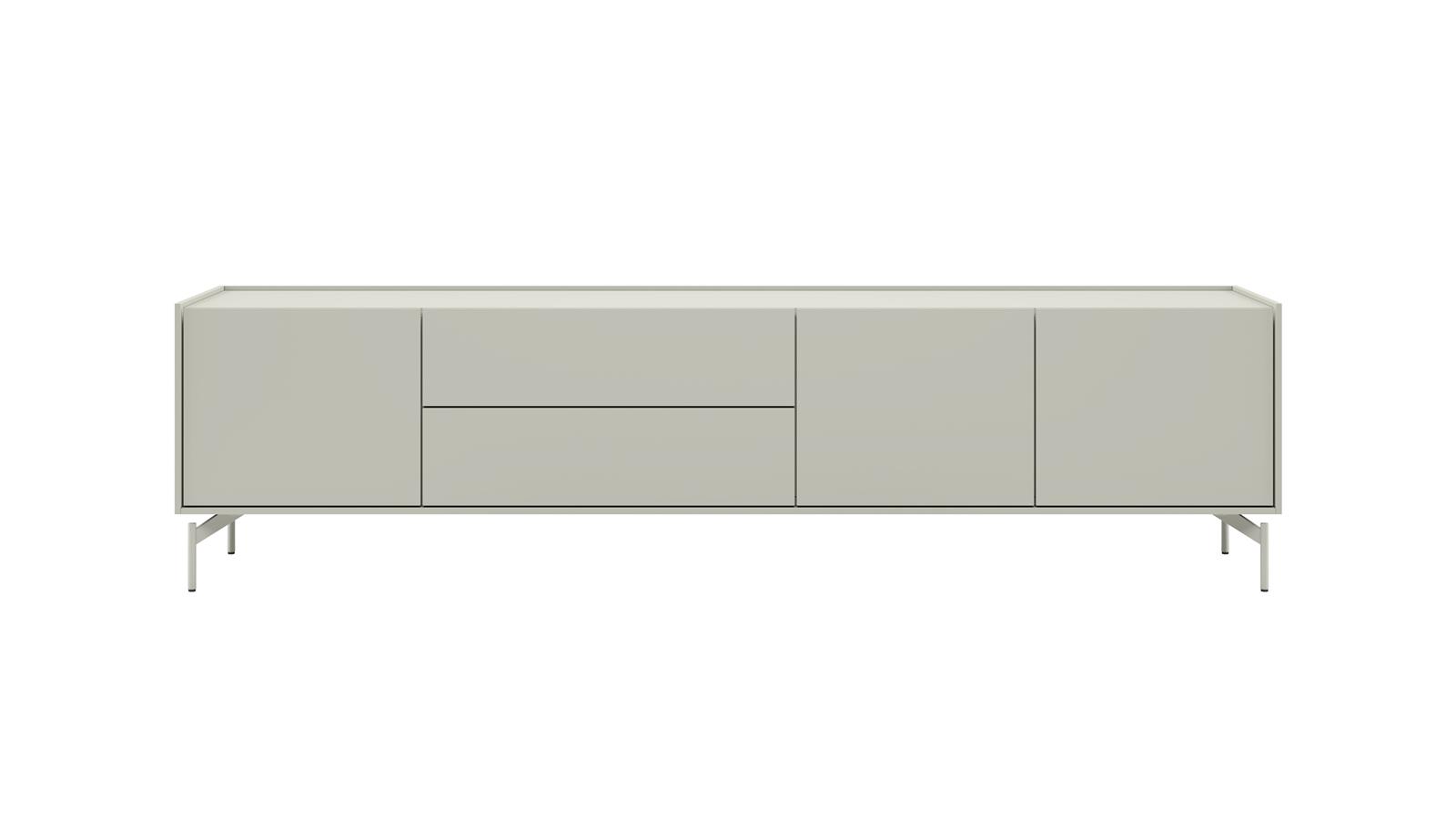 XOOON Lowboard 210cm 3t+2l Noon NOON ca. B210 H55 T42 cm in silk grey