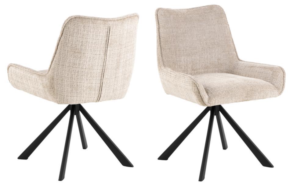 Esszimmerstuhl EDDIE in beige Esszimmerstuhl EDDIE in Stoff Juto Beige 4