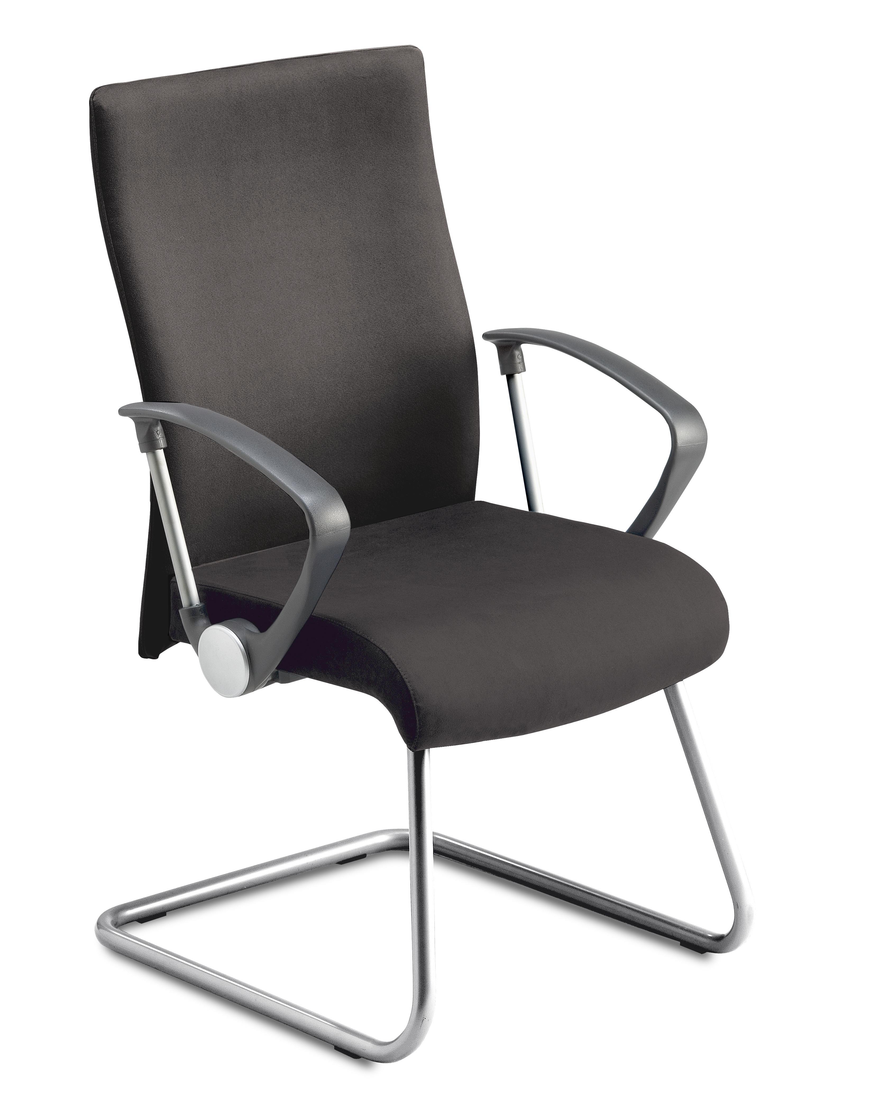 Nowy Styl Besucherstuhl  in Stoff Sempre SM02 anthrazit
