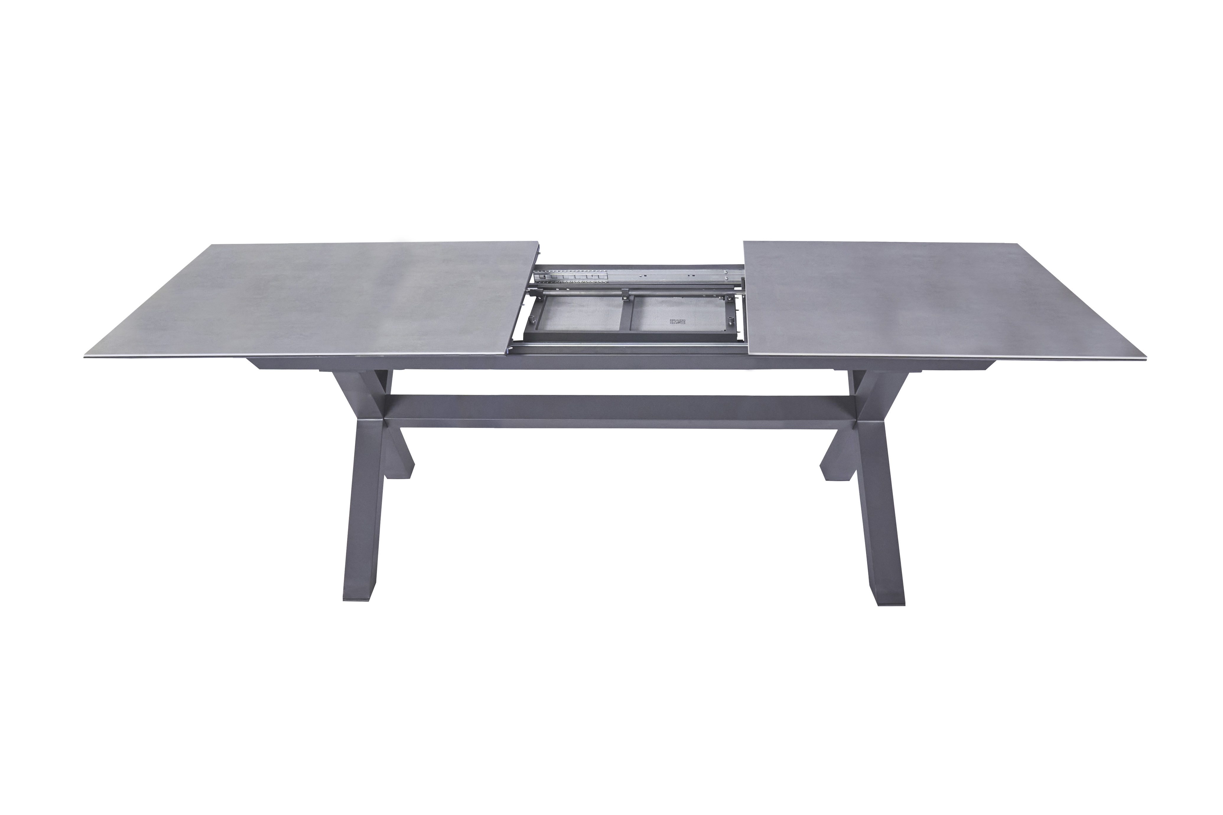 L.C. Wholesaler Tisch VANCOUVER ca. 200(250)x100cm mit Platte aus Glaskeramik Beton-Optik