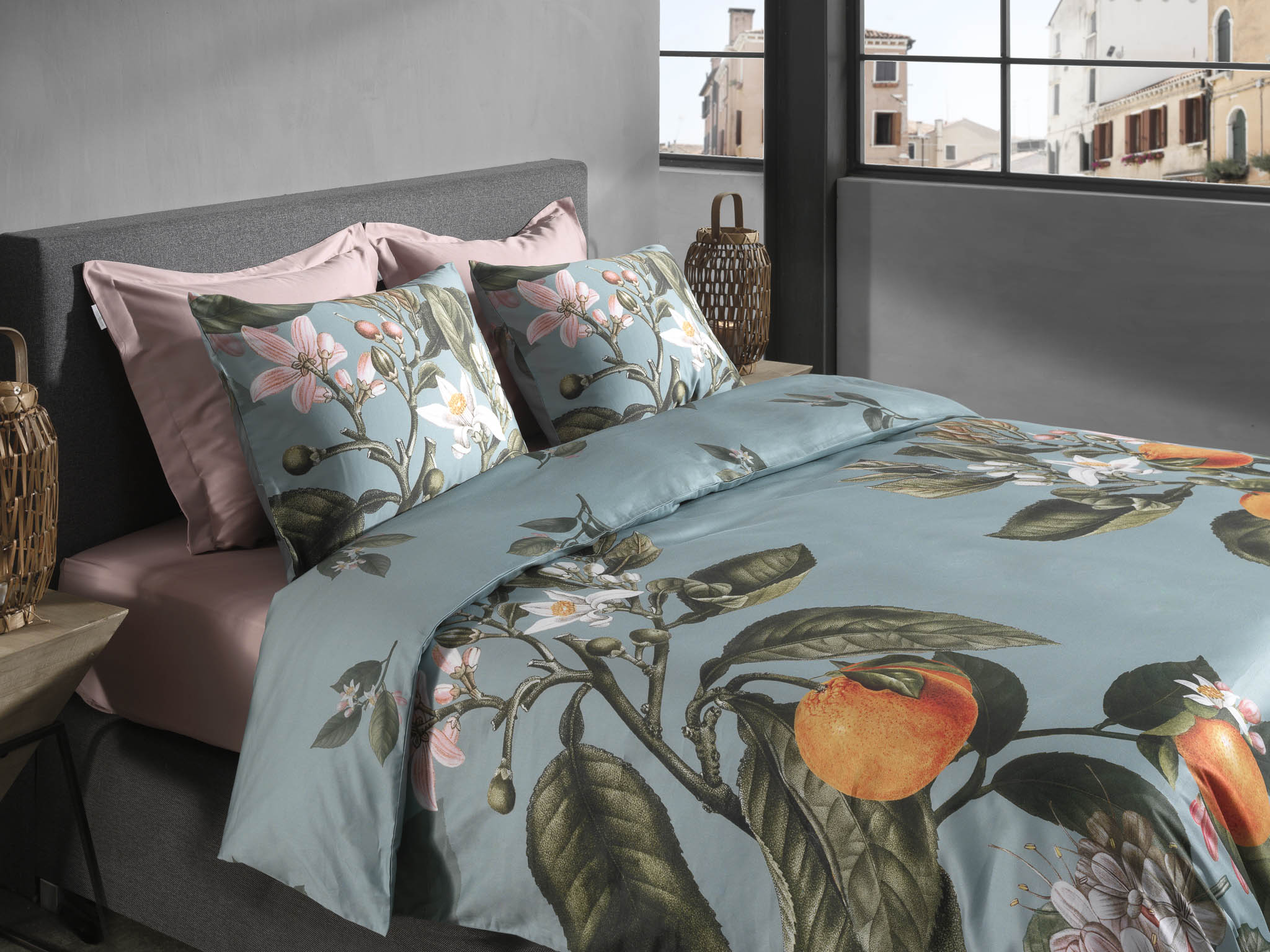 Heckettlane Bettwäsche ca. 155x220cm in Farbe Blue