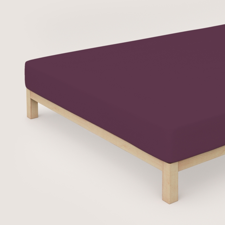 Schlafgut Casual Spannbettlaken ca. 140x200-160x200cm in Farbe Purple Deep