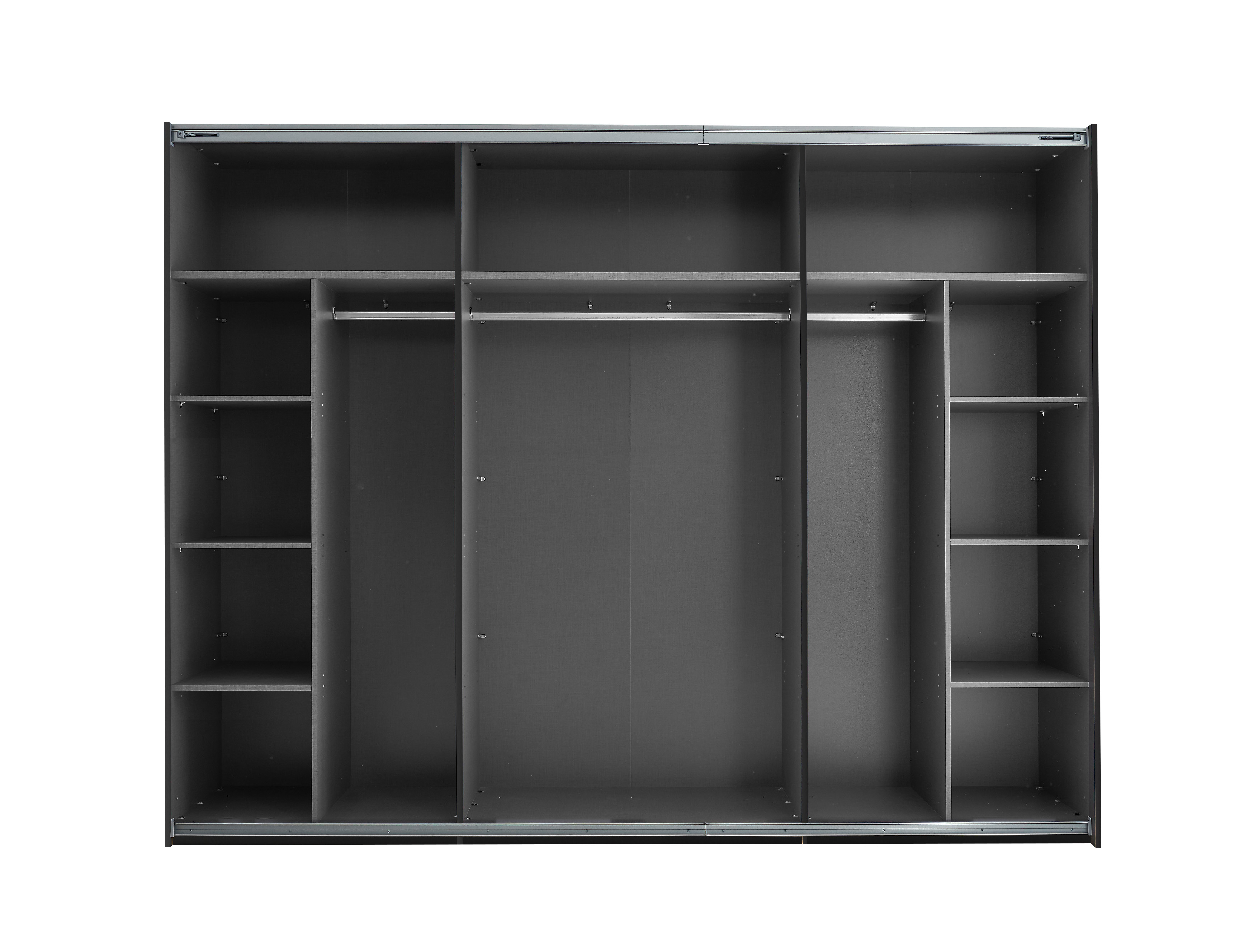 Pol Power Schwebetürenschrank  in graphit / Artisan Eiche