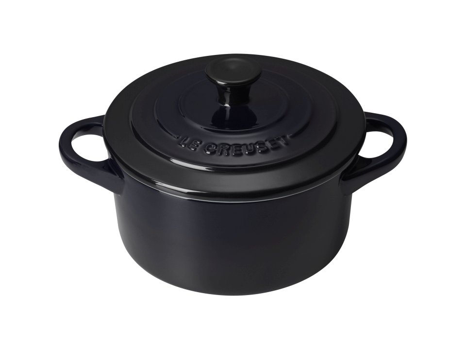Le Creuset Mini-Cocotte Schwarz Glänzend