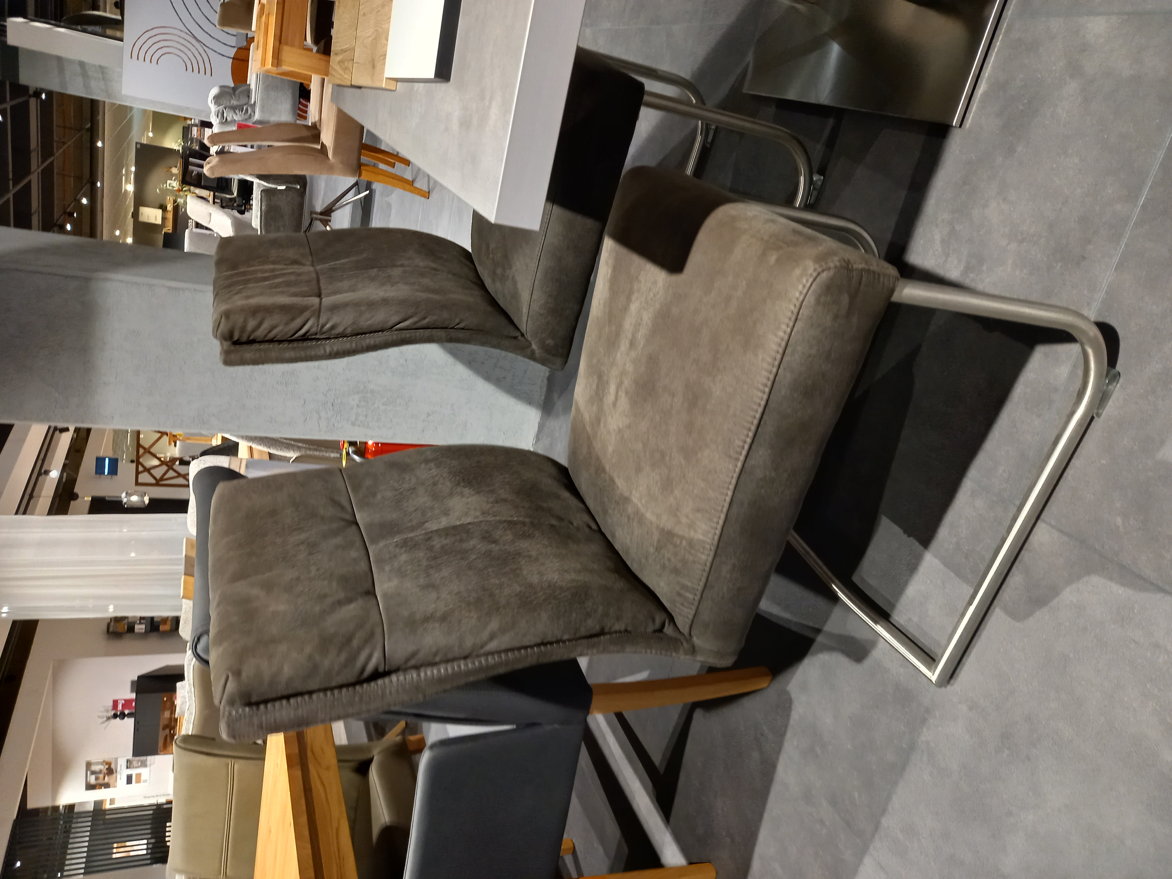 Niehoff Schwingstuhl 4er-Set 3231 ca. B47 H97 T63 cm in Stoff Aberdeen anthrazit, Moebel, Stuhl, Sessel