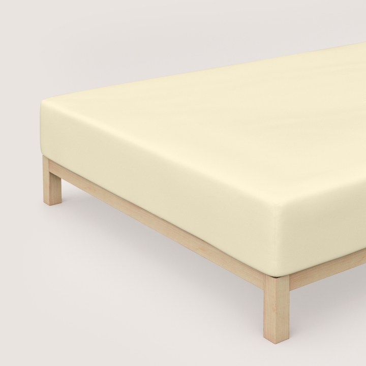 Schlafgut Pure Boxspring Spannbettlaken ca. 140x200-160x220cm in Farbe Yellow Light