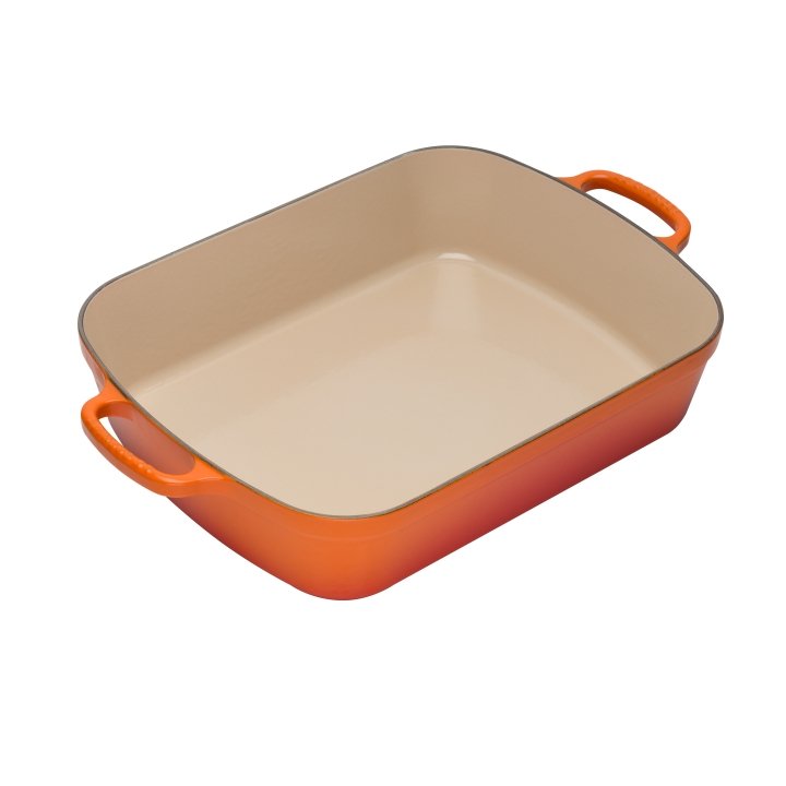 Le Creuset Bratreine ca. 37x29cm Ofenrot