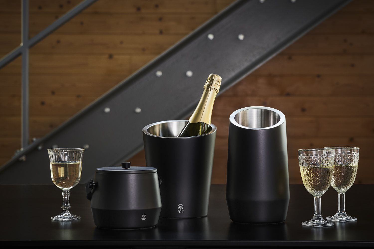 Leopold Vienna Eiswürfelbehälter Bar Kollektion in Farbe schwarz
