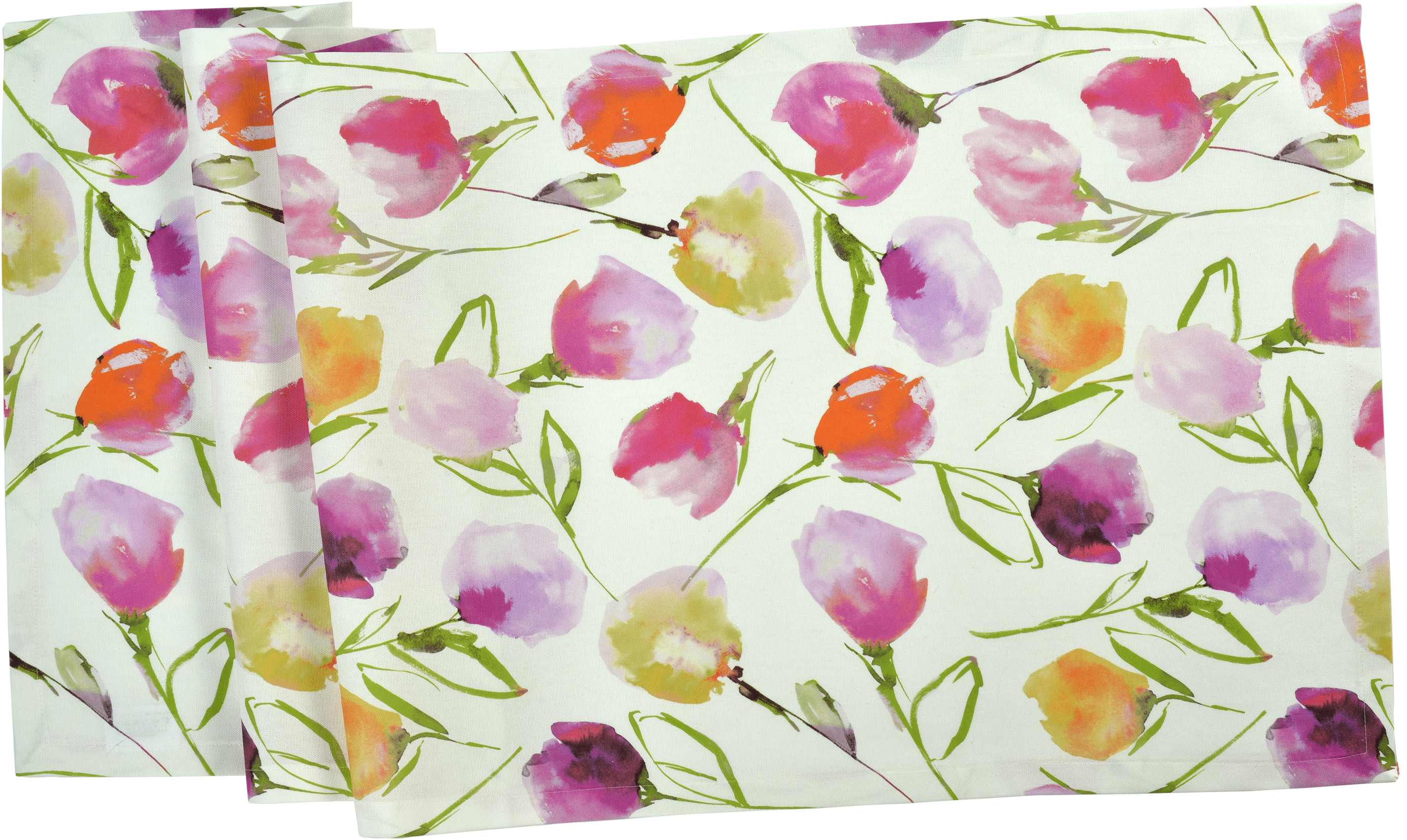 Sander Tischläufer FRESH TULIPS ca. 50 x 140cm in Farbe original, Blume, Pflanze, Rose, Blütenblatt