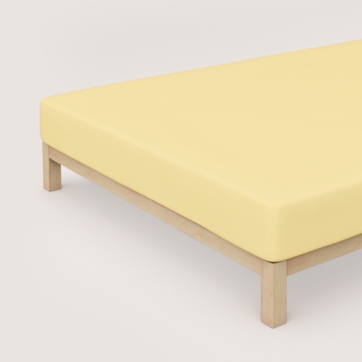 Schlafgut Casual Spannbettlaken ca. 140x200-160x200cm in Farbe Yellow Mid