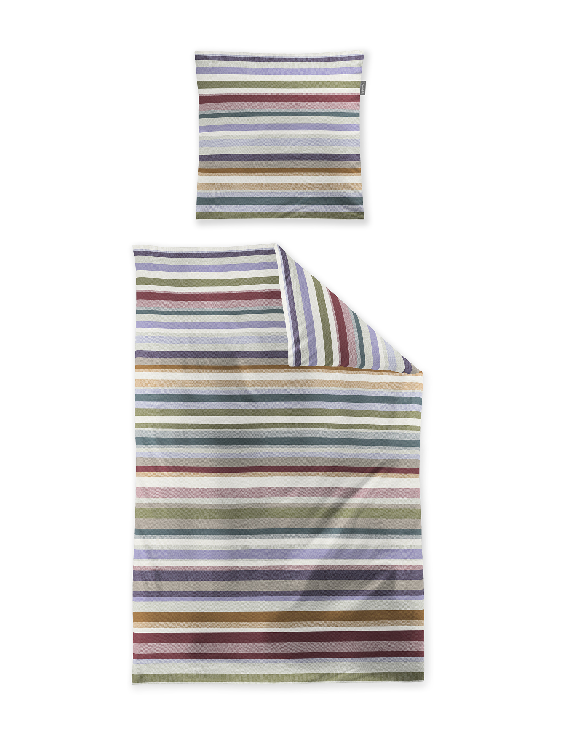 irisette Mako-Satin Bettwäsche WAVE in Farbe ca. 135x200cm, Dekoration für Zuhause, Serviette