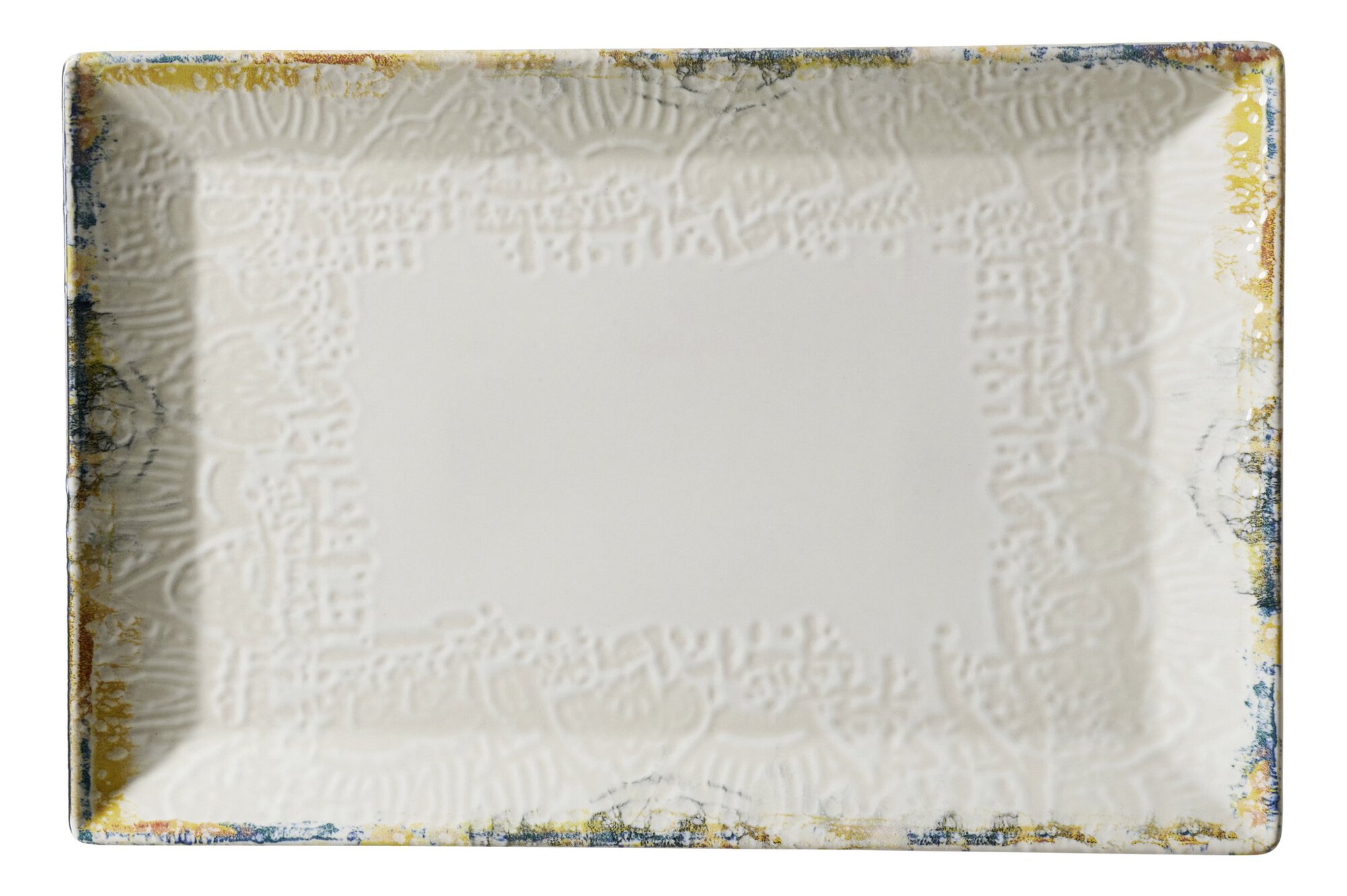 Ritzenhoff & Breker Platte ALFONSO 30x20cm aus Steinzeug beigeöbunt, Porzellan, Töpferei, Mahlzeit, Gericht, Teller