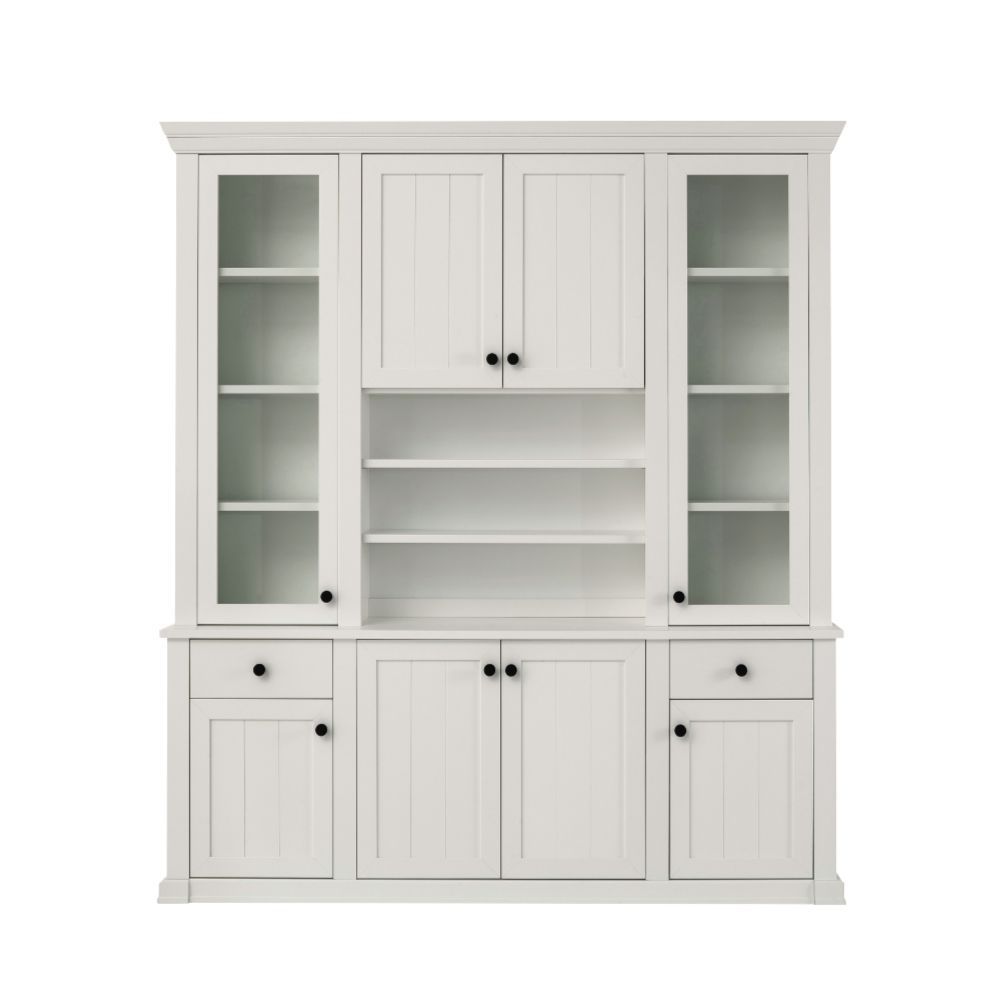 SCHÖNER WOHNEN-Kollektion Buffet VILLAGE ca. B209 H232 T43/33 cm in Front/Korpus weiß