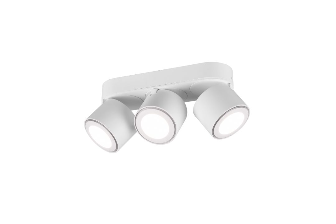 Trio LED-Deckenleuchte TAURUS 3-flammig in Farbe weiß matt