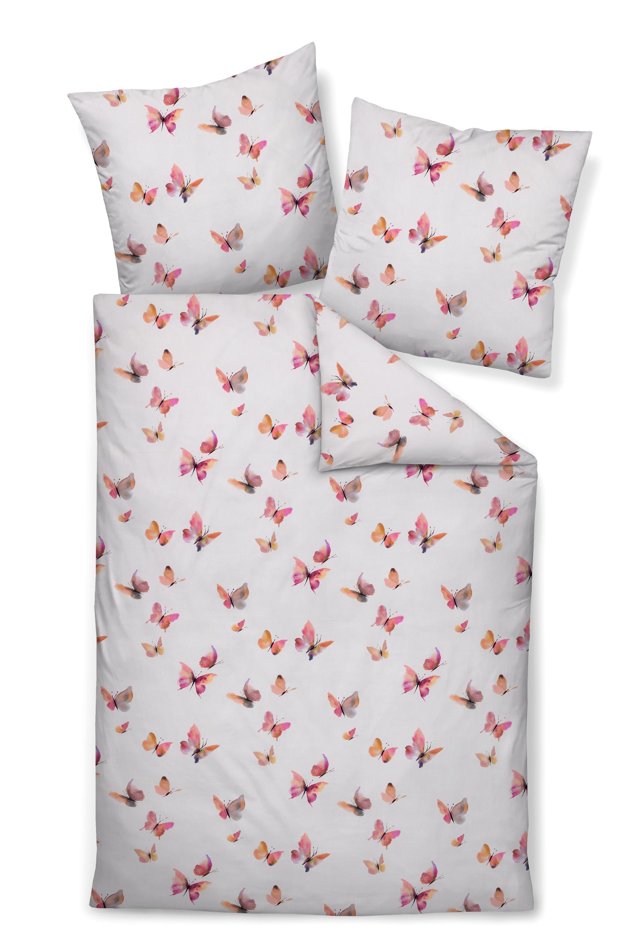 Janine Design Bettwäsche-Set 155x220 + 40x80cm MODERN ART in Farbe Rosanaturell, Kissen, Dekoration für Zuhause, Kopfkissen
